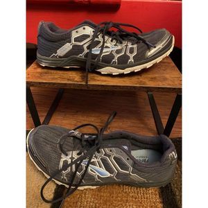 Brooks Mach X 8.5 Woman's Track and Field Grey Blue Gray Sneakers Cleats EUC